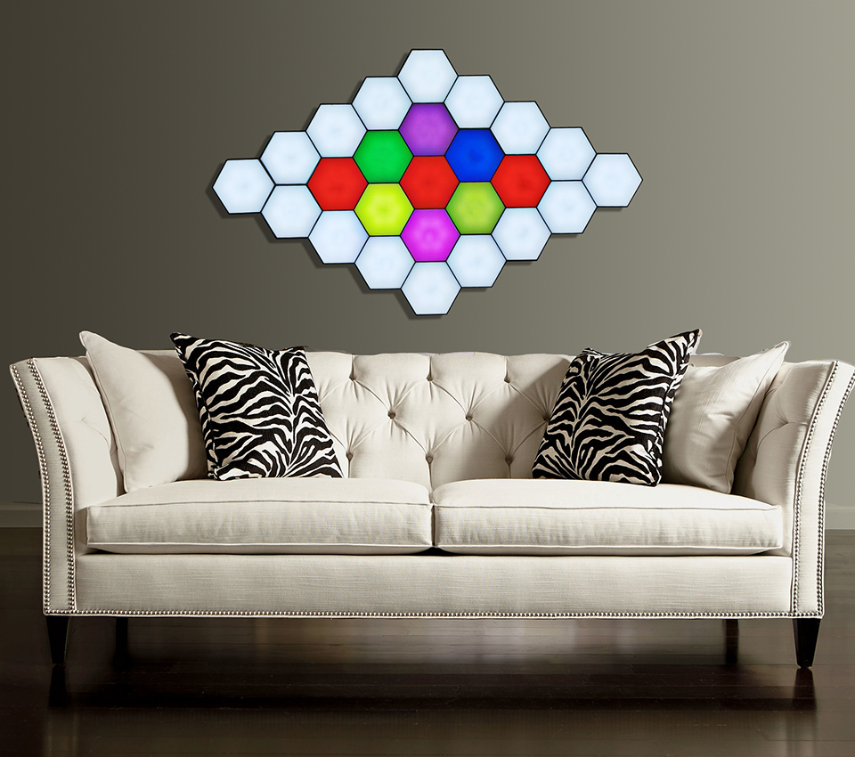 DIY LED Honeycomb Shaped Lights Set