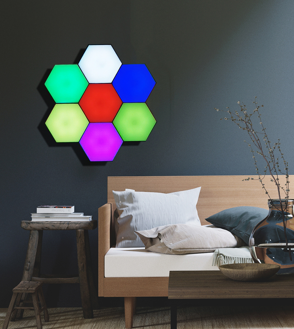 DIY LED Honeycomb Shaped Lights Set