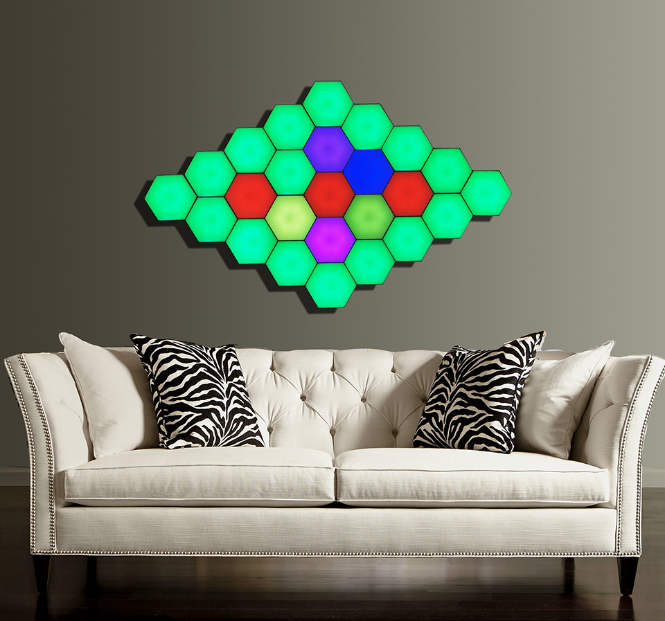 DIY LED Honeycomb Shaped Lights Set