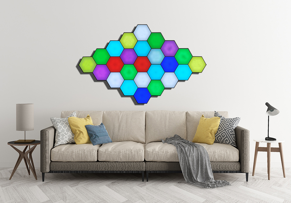 DIY LED Honeycomb Shaped Lights Set