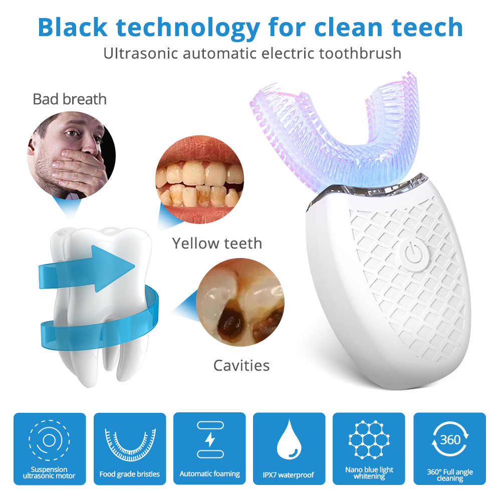 Automatic Sonic Electric U-Shaped Toothbrush