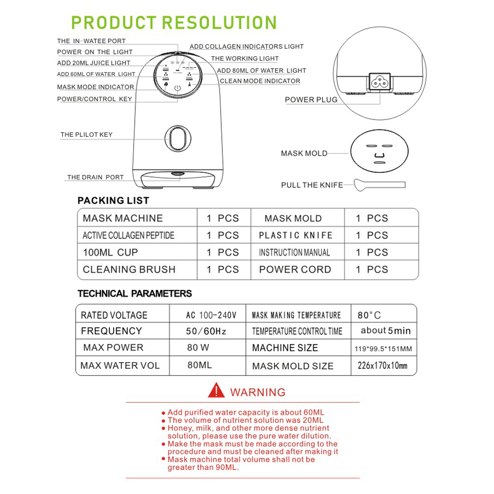 Automatic Facial Mask Maker Machine