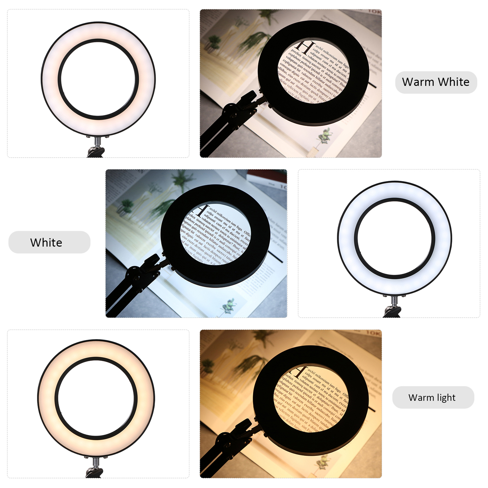 Dimmable Magnifier Lamp with Bracket