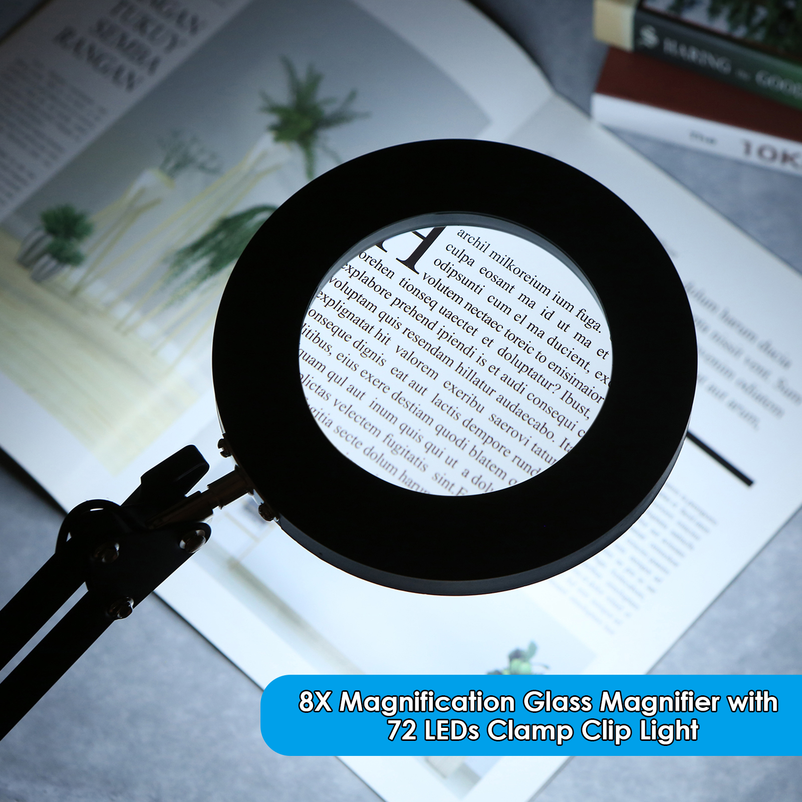 Dimmable Magnifier Lamp with Bracket