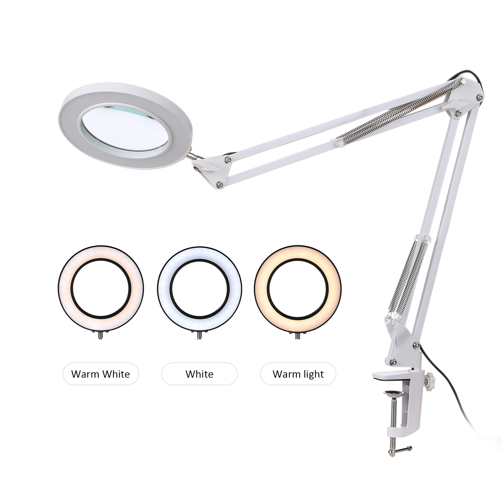 Dimmable Magnifier Lamp with Bracket