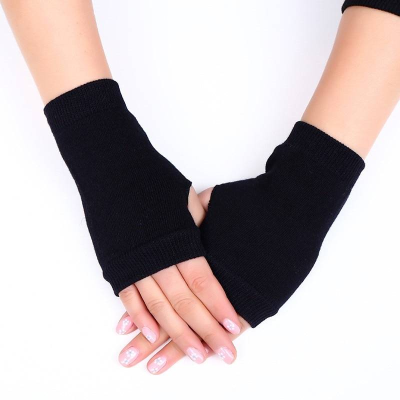 Women's Solid Color Fingerless Gloves