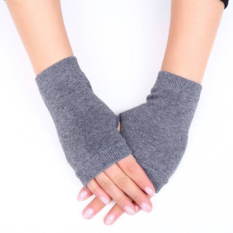 Women's Solid Color Fingerless Gloves