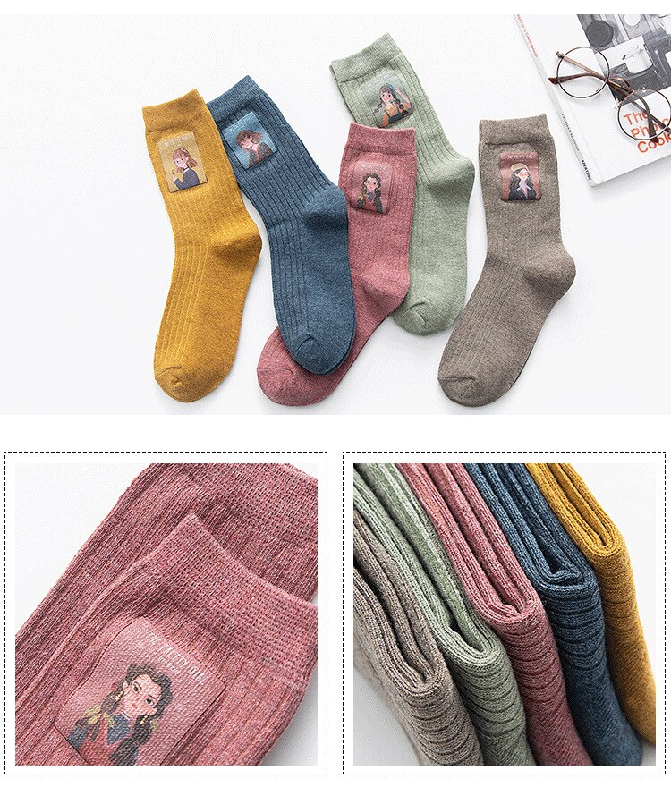 Unisex Girl Printed Socks