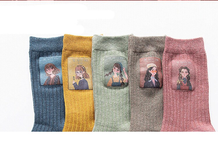 Unisex Girl Printed Socks