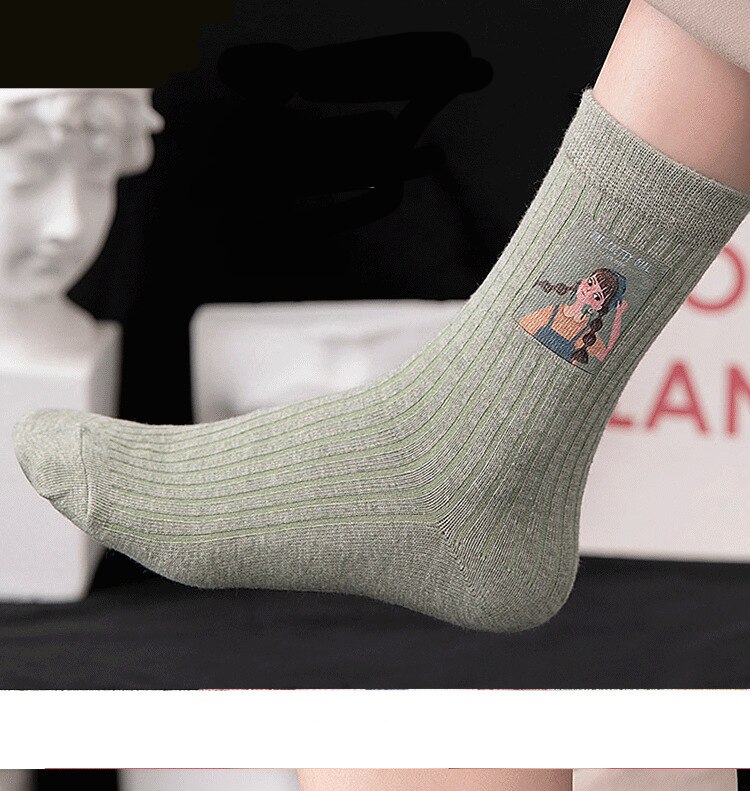 Unisex Girl Printed Socks