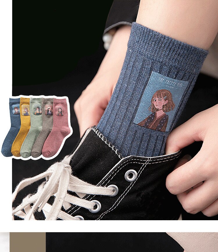 Unisex Girl Printed Socks