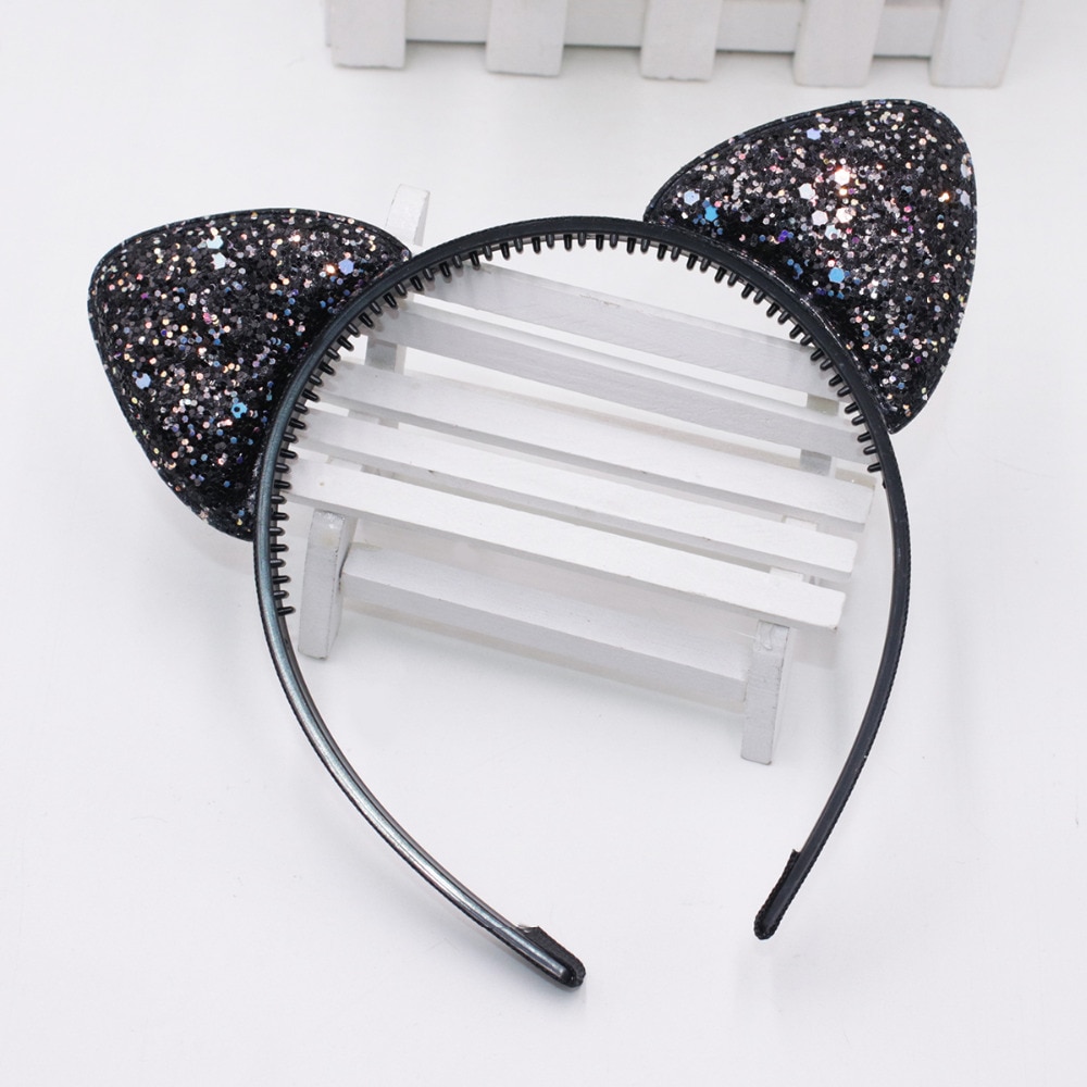 Cat Ears Shaped Glittery Hair Band