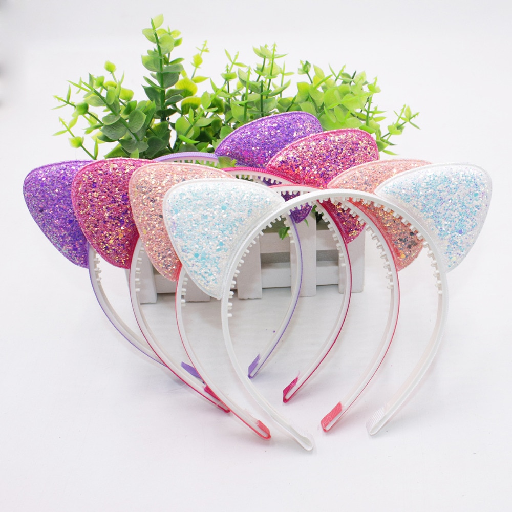 Cat Ears Shaped Glittery Hair Band