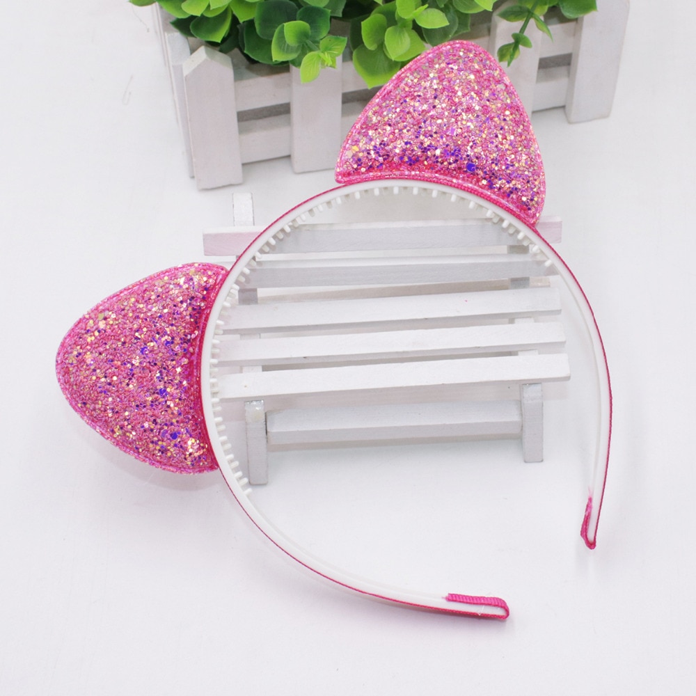 Cat Ears Shaped Glittery Hair Band