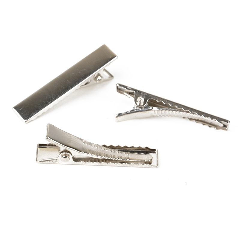 Set of 50 Metal Alligator Hair Clips