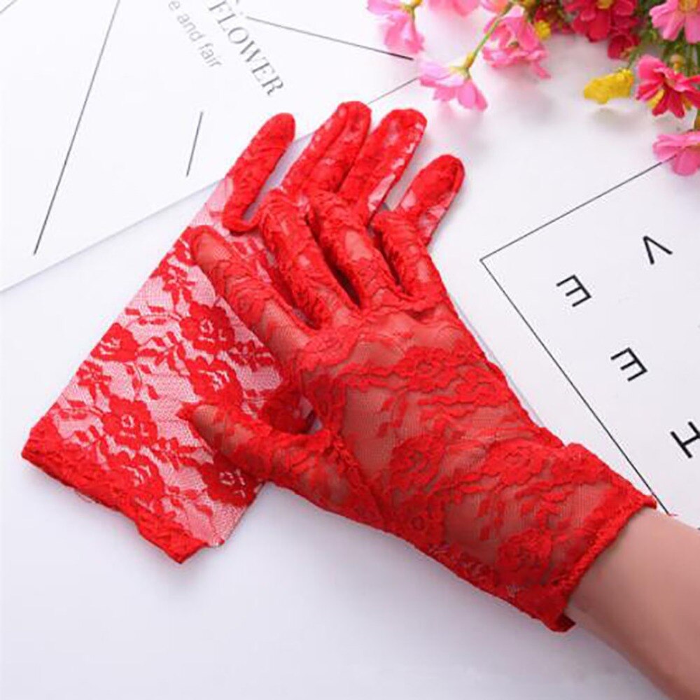 Women's Fingerless Lace Gloves