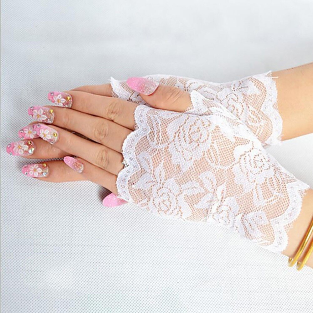 Women's Fingerless Lace Gloves