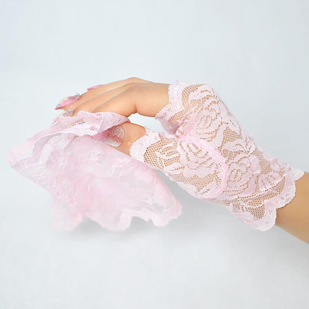 Women's Fingerless Lace Gloves