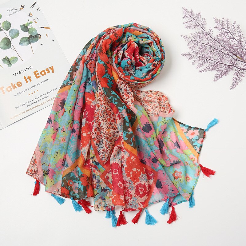 Women's Floral Printed Scarf