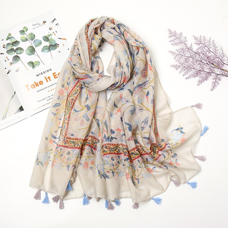 Women's Floral Printed Scarf