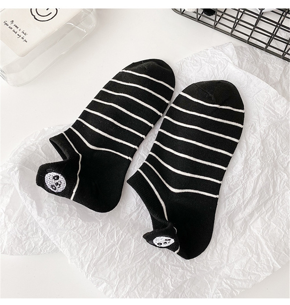 Lil Panda Embroidered Socks