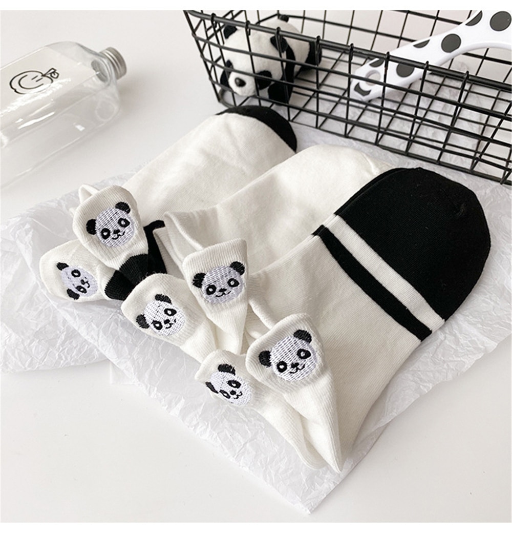 Lil Panda Embroidered Socks