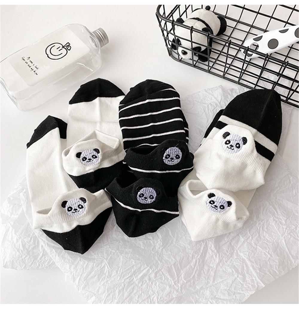 Lil Panda Embroidered Socks