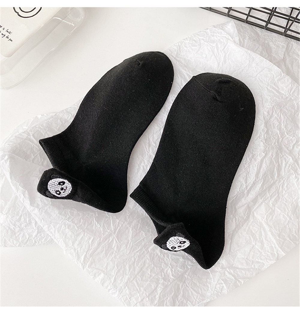 Lil Panda Embroidered Socks