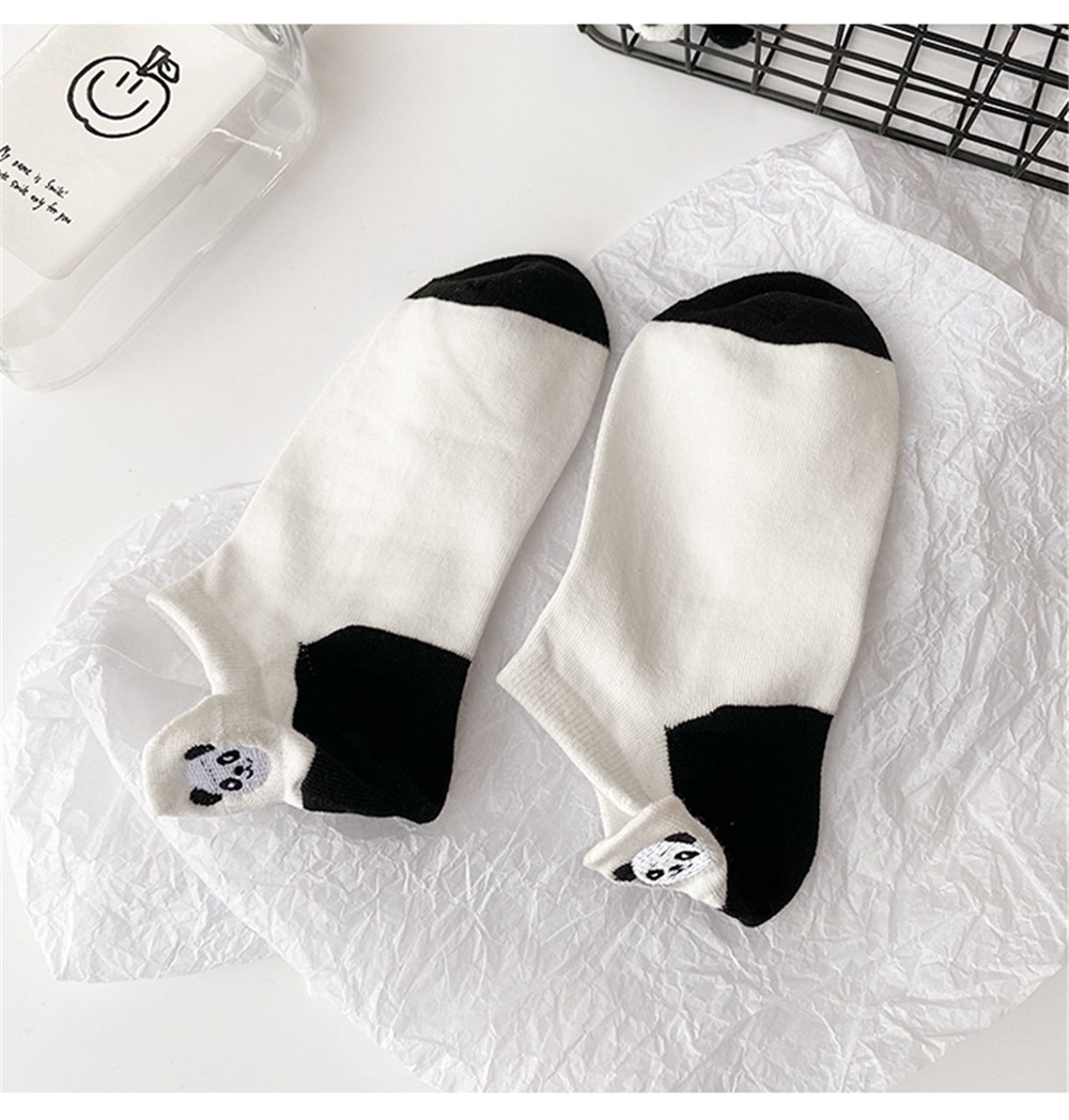 Lil Panda Embroidered Socks