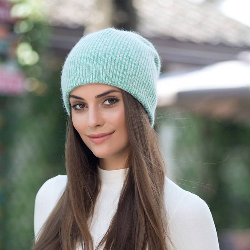 Women's Winter Hat with Rabbit Fur