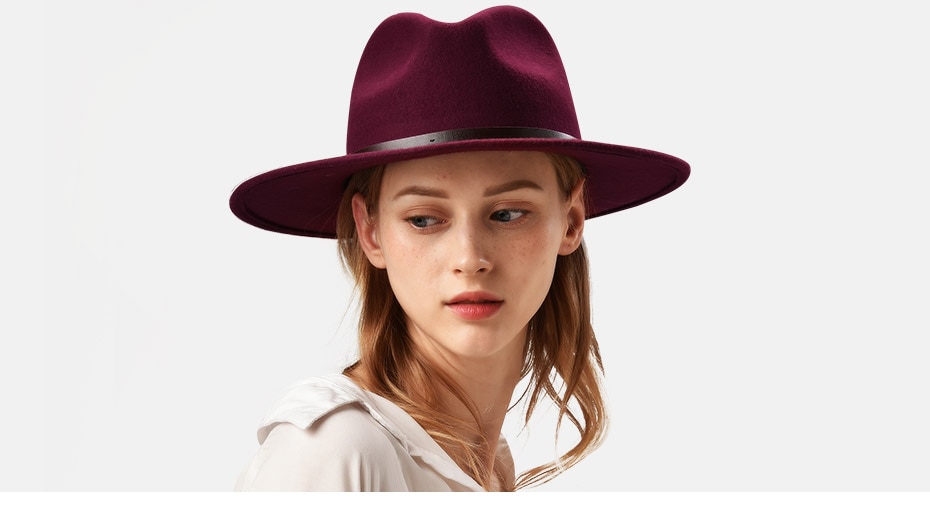 Unisex Wool Felt Western Hat