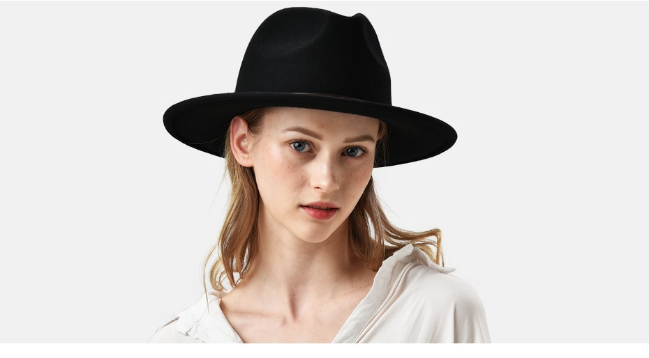 Unisex Wool Felt Western Hat