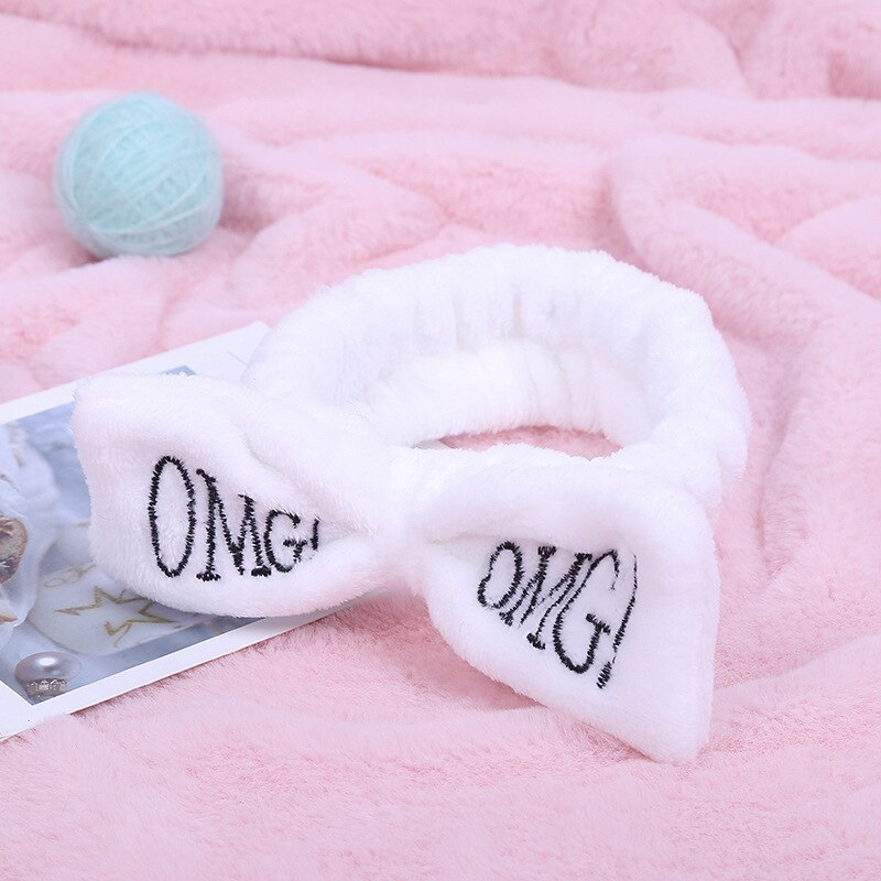 OMG Coral Fleece Bow Headband for Women