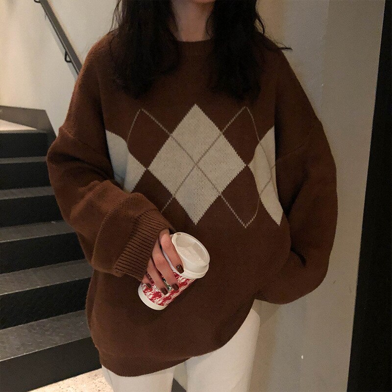 Women's Geometric Patterned Autumn Sweater