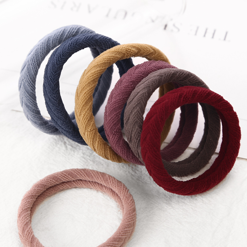 Ten Nylon Scrunchies in Multiple Colors