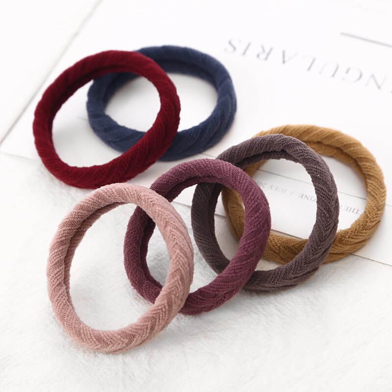 Ten Nylon Scrunchies in Multiple Colors