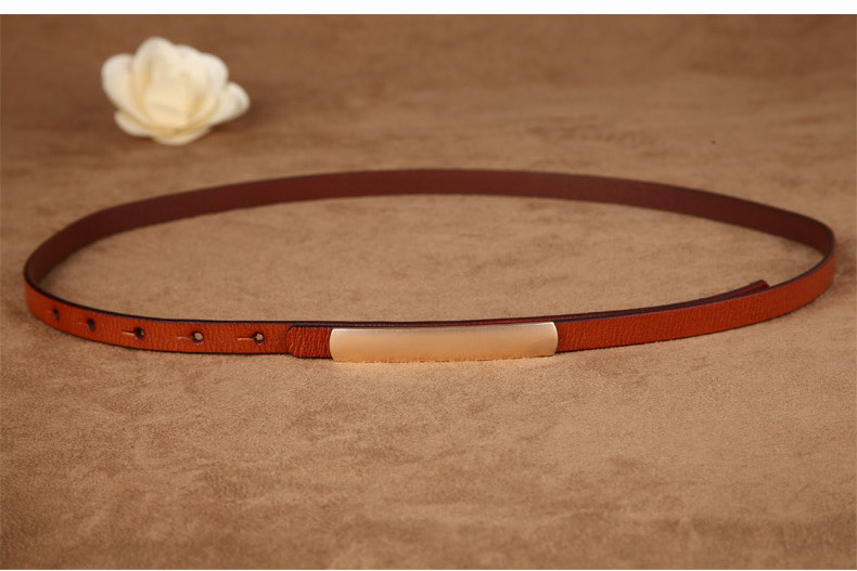 Women's Slim Leather Belt