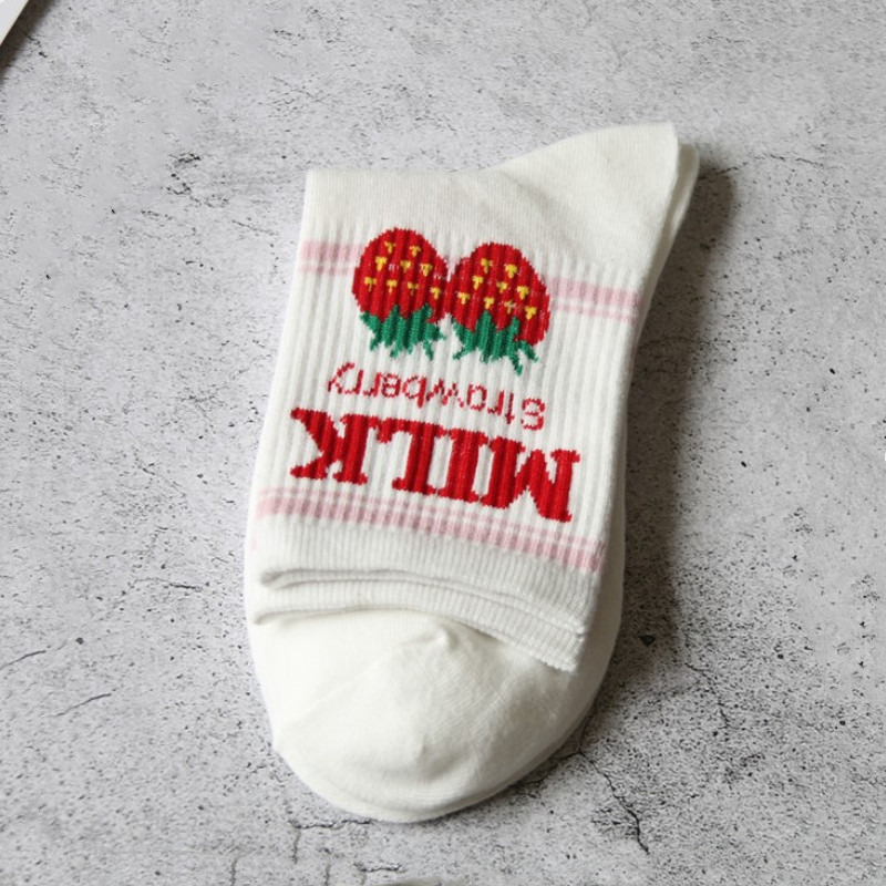 Unisex Milk Printed Socks