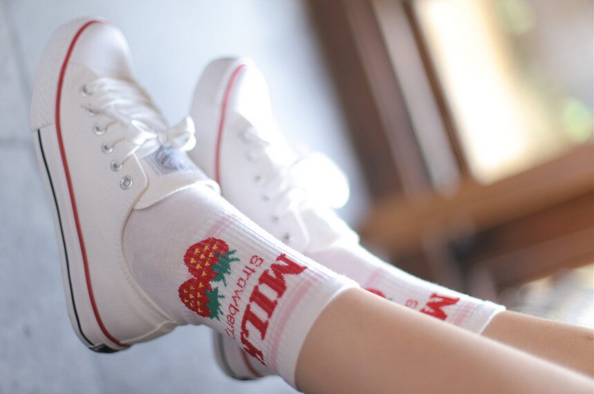 Unisex Milk Printed Socks