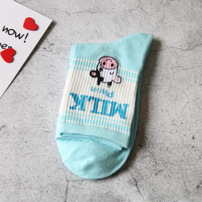 Unisex Milk Printed Socks