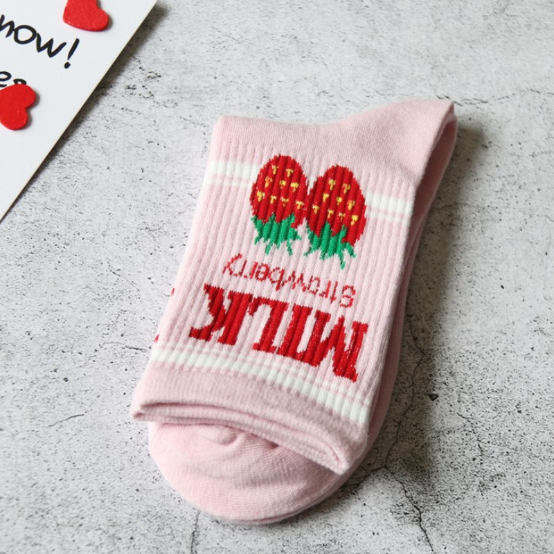 Unisex Milk Printed Socks