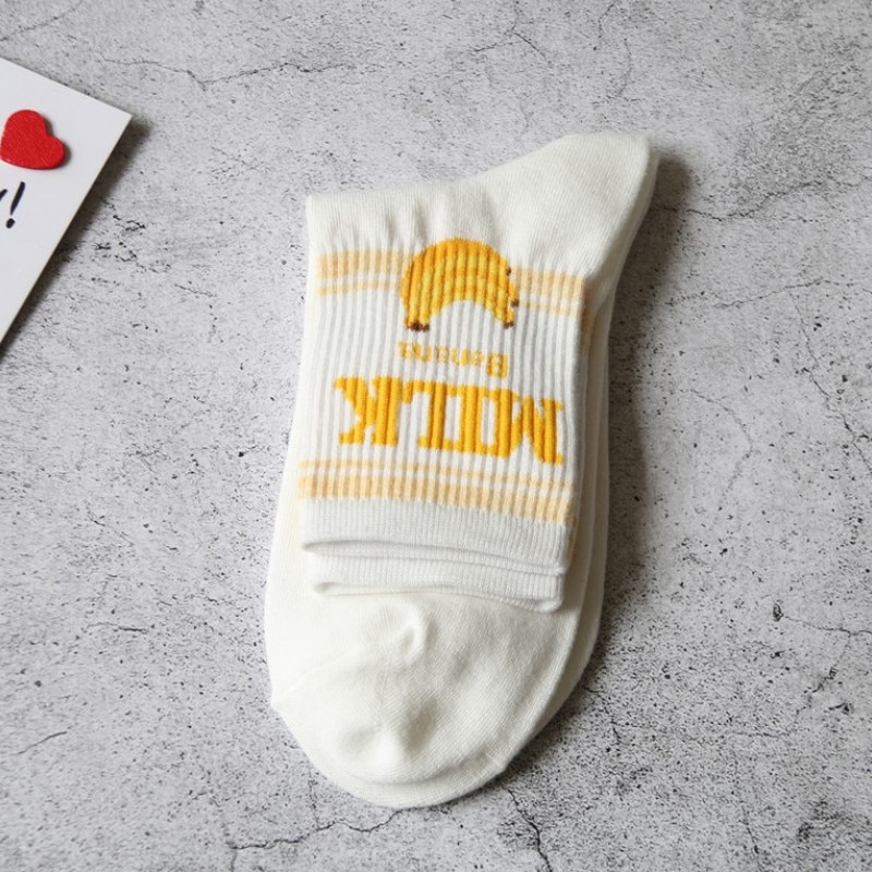 Unisex Milk Printed Socks