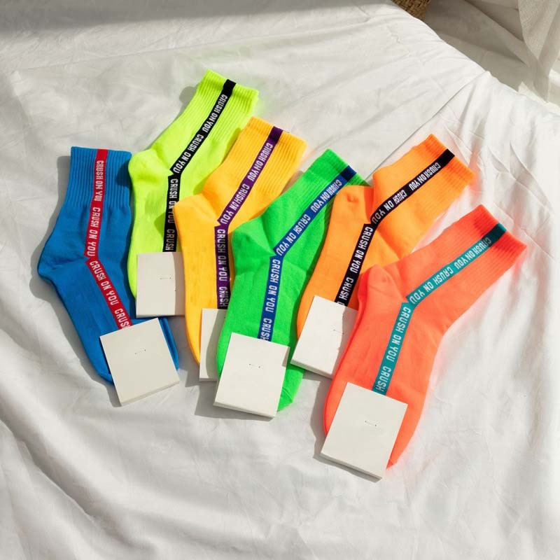 Women's Crush On You Fluorescent Color Socks