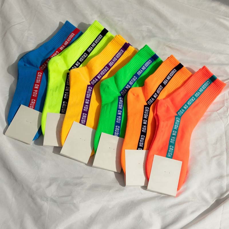 Women's Crush On You Fluorescent Color Socks