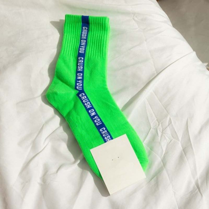 Women's Crush On You Fluorescent Color Socks