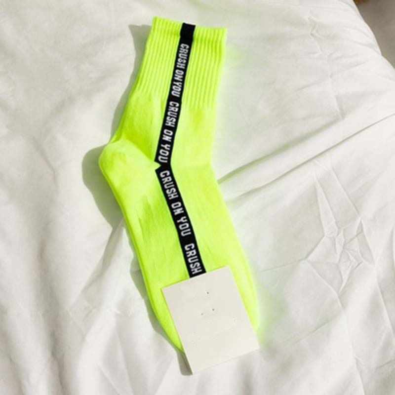 Women's Crush On You Fluorescent Color Socks