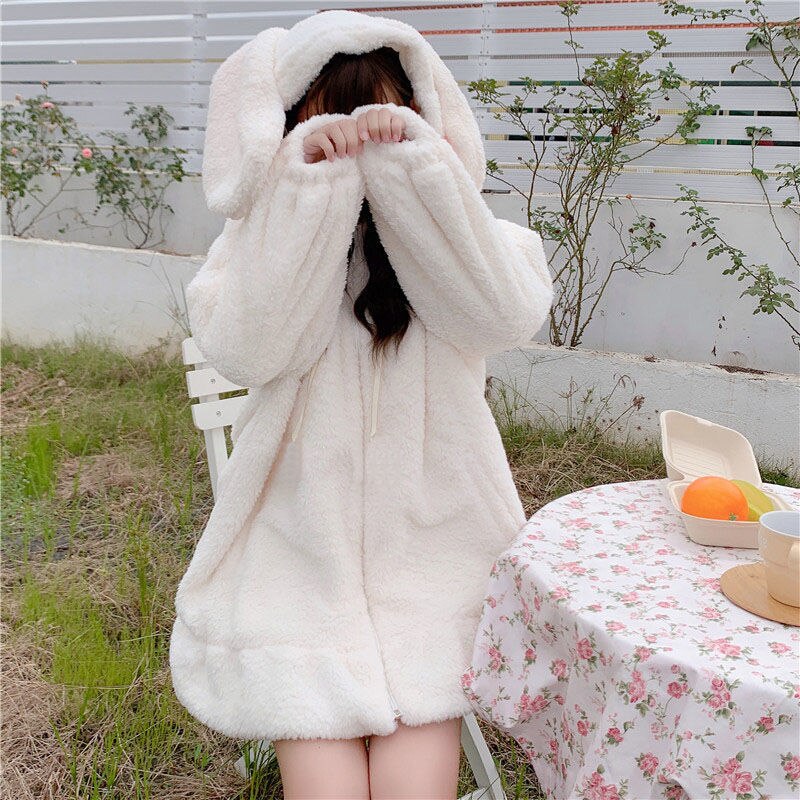 Women's Oversized Bunny Hoodie