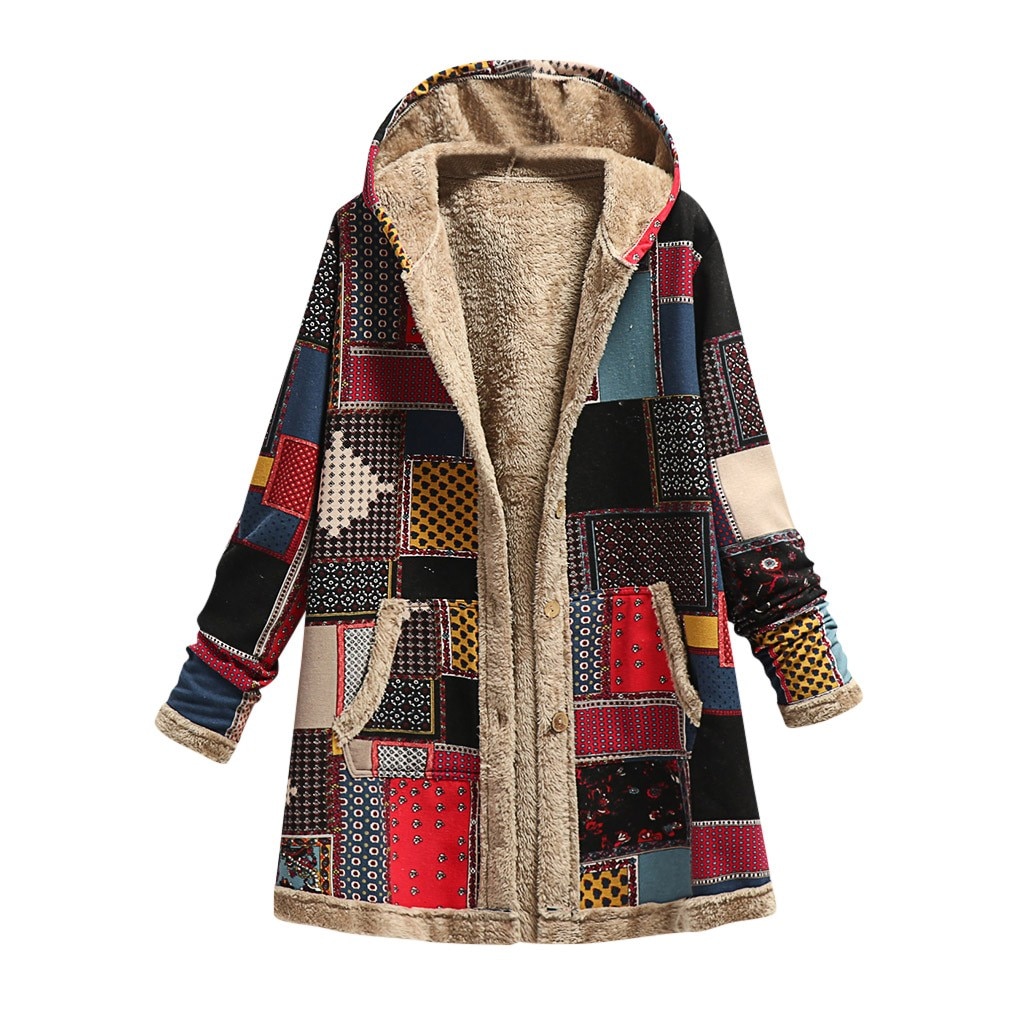 Women's Patchwork Style Winter Coat