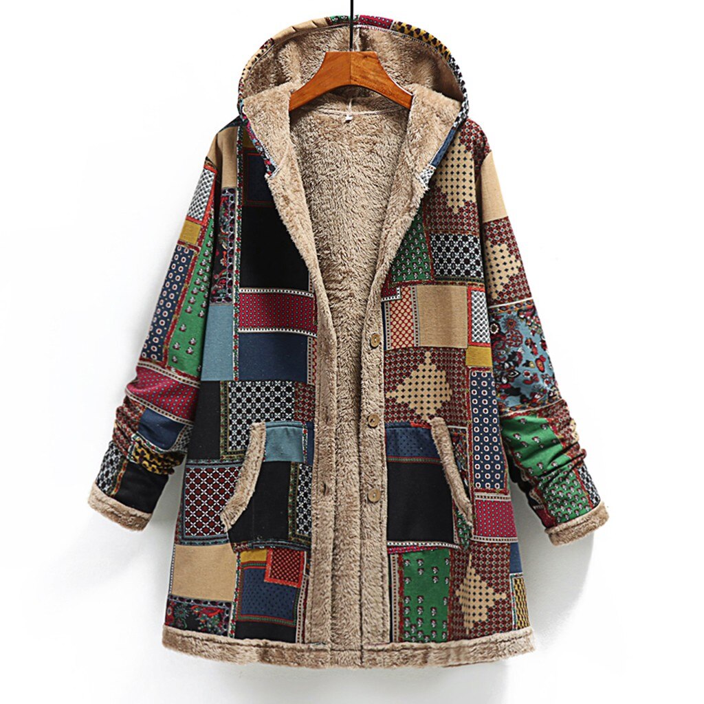 Women's Patchwork Style Winter Coat