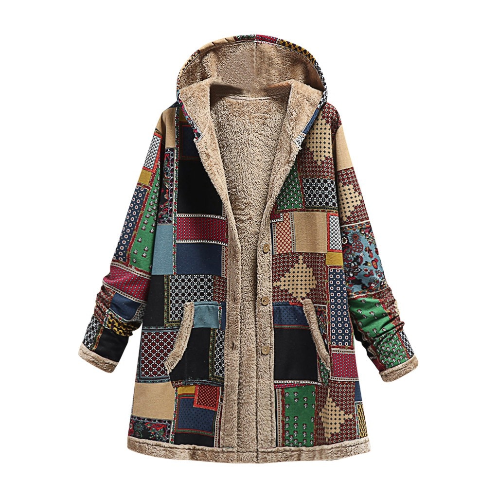 Women's Patchwork Style Winter Coat